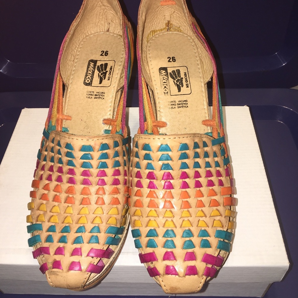👡 Genuine Leather Mexican Espadrille Wedges!